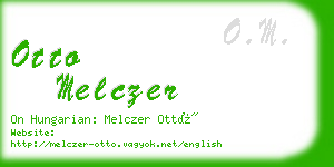otto melczer business card